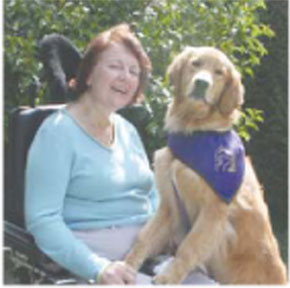 Lynn Holmes with her dog