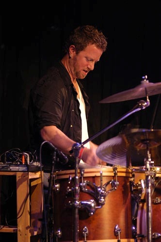 Brian Zalewski, drumming