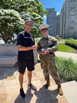 Kevin with niece Maggie Renfield at her 2020 West Point graduati